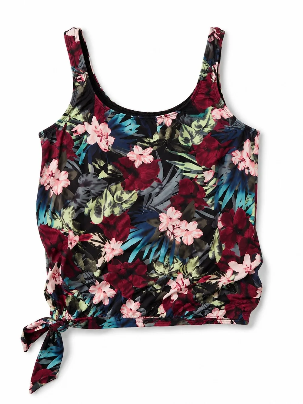 NWOT Swimsuits For All Floral Side Tie Blouson Tankini Top Size 20 Built-In Bra